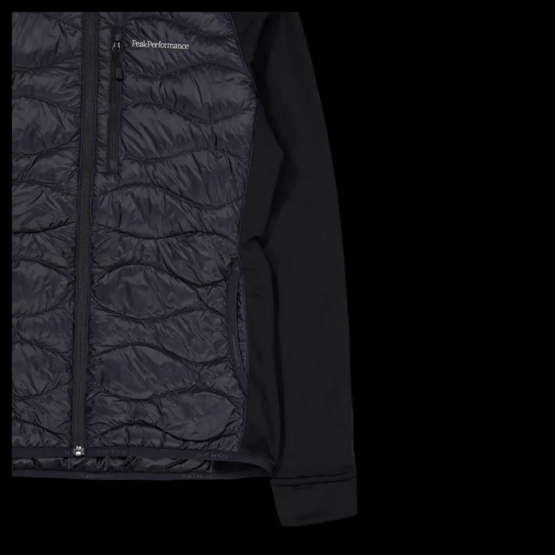 Outlet Peak Performance W Helium Down Hybrid Hood Black Svart