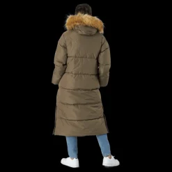 Sale Svea W. Loose Fur Hood Coat Mole