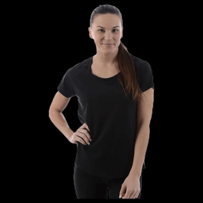 Outlet U.WE.AR W Loose Tee Black Svart