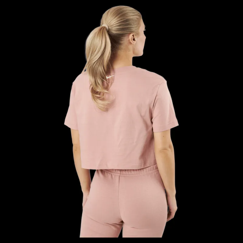 Nike W Nsw Crop Ss Tee Prnt Rose Whisper/white Rosa