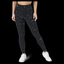 Discount Nike W Nsw Hw Tight Aop Prnt Black/white Svart