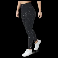 Discount Nike W Nsw Hw Tight Aop Prnt Black/white Svart