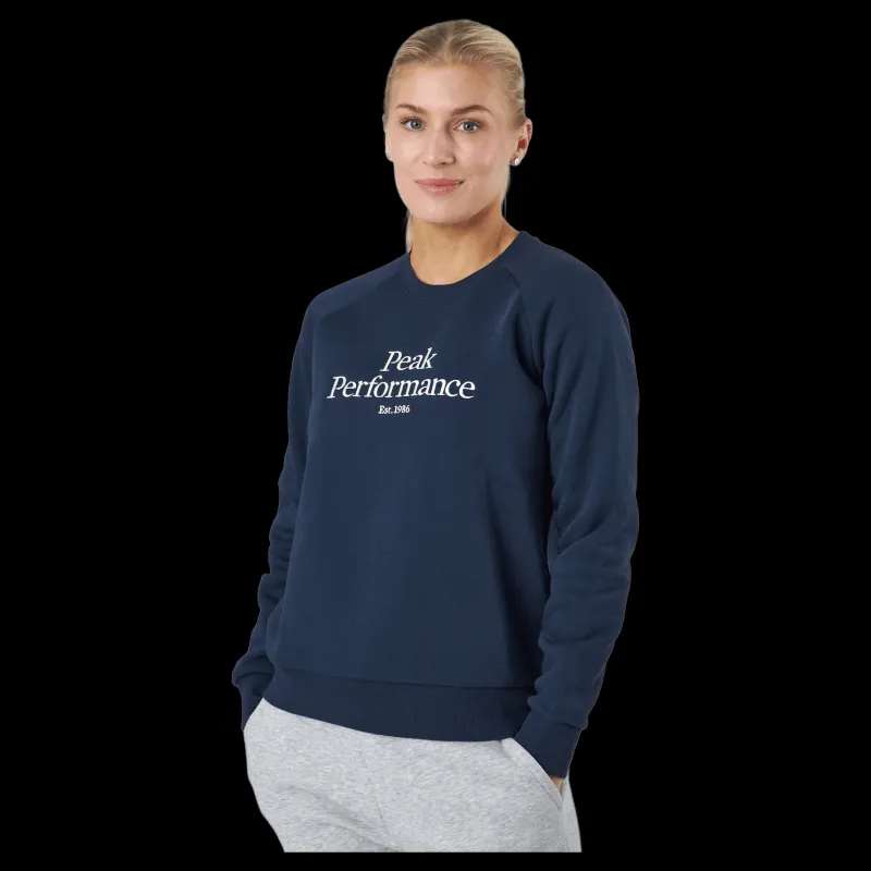 Peak Performance W Original Crew Blue Shadow Blå Online