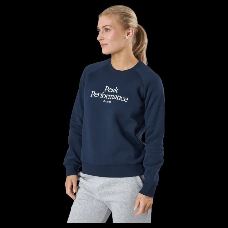 Peak Performance W Original Crew Blue Shadow Blå Online