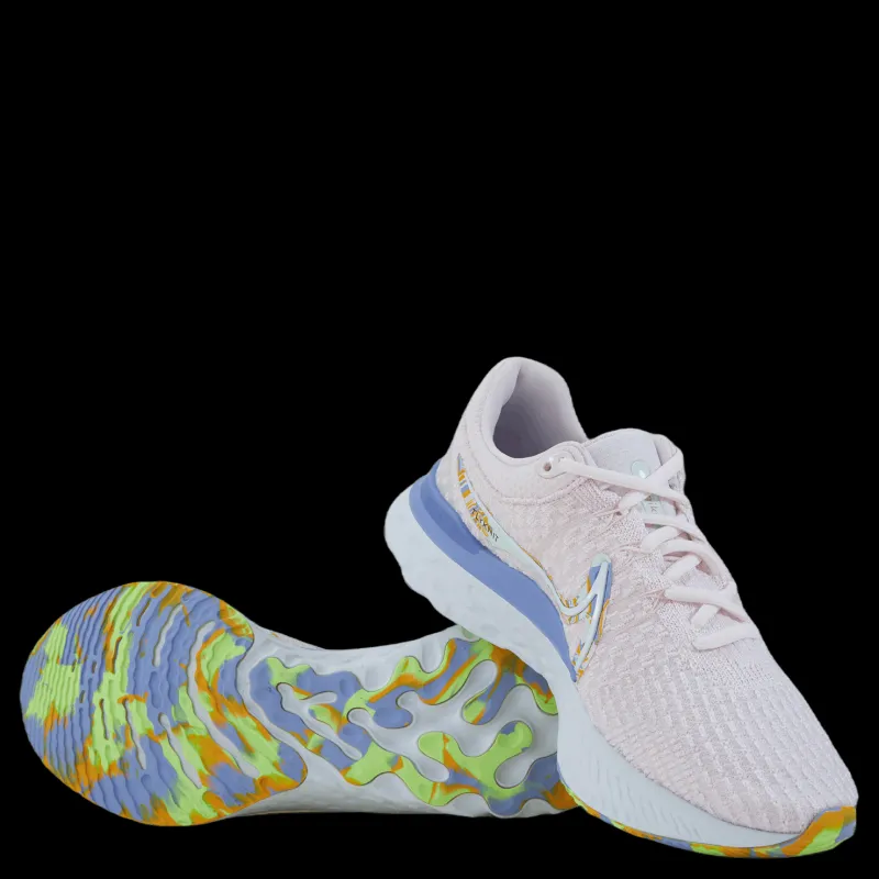 Nike W React Infinity Run Fk 3 Prm Light Soft Pink/white-universi Vit och Rosa New