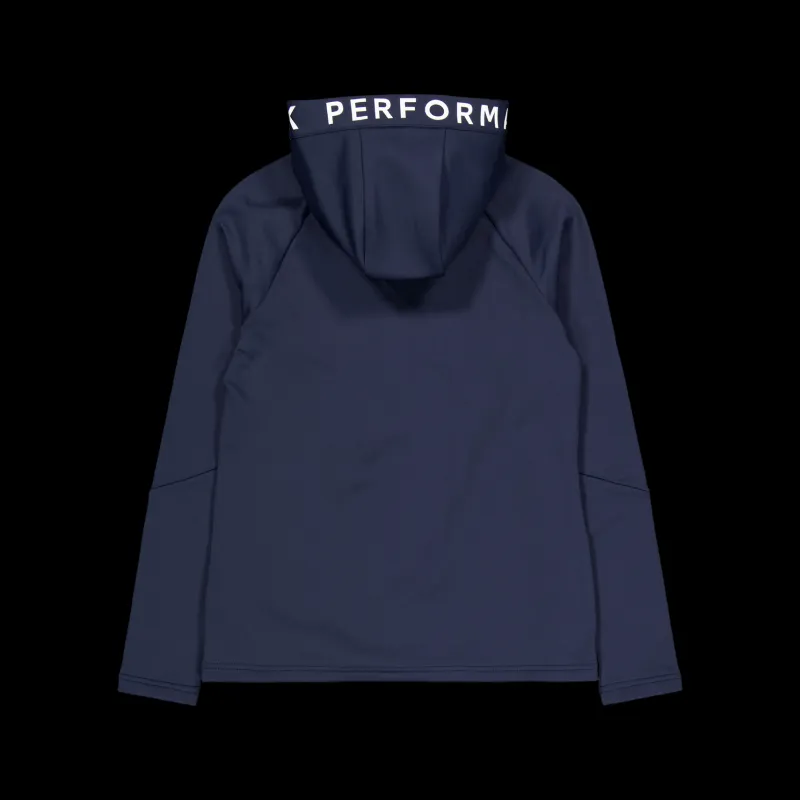 Peak Performance W Rider Mid Zip Hood Blue Shadow Blå Hot