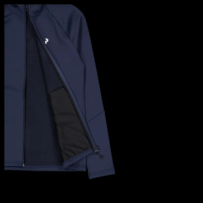 Peak Performance W Rider Mid Zip Hood Blue Shadow Blå Hot