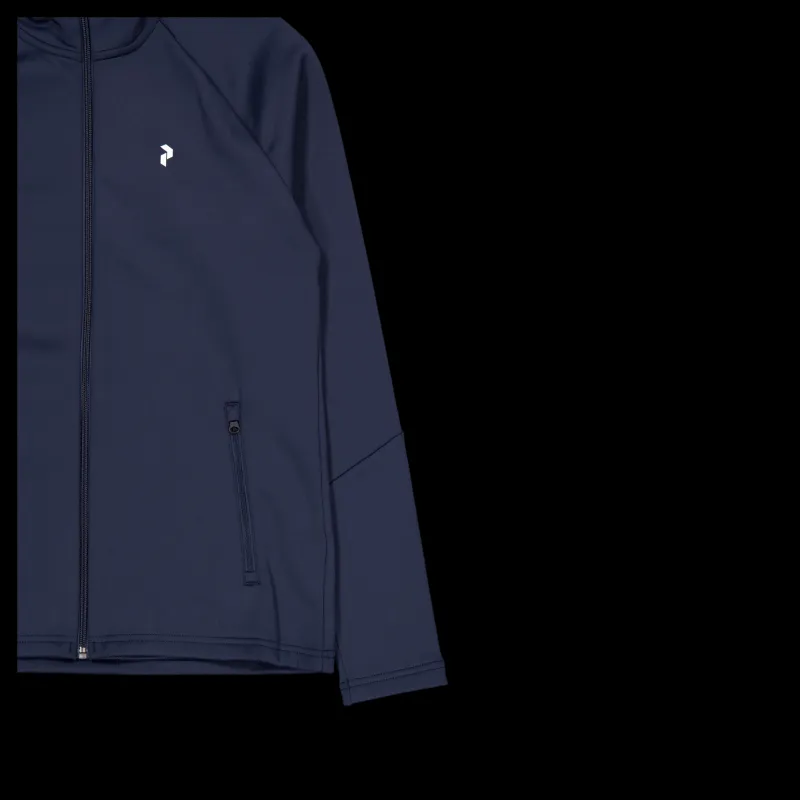 Peak Performance W Rider Mid Zip Hood Blue Shadow Blå Hot