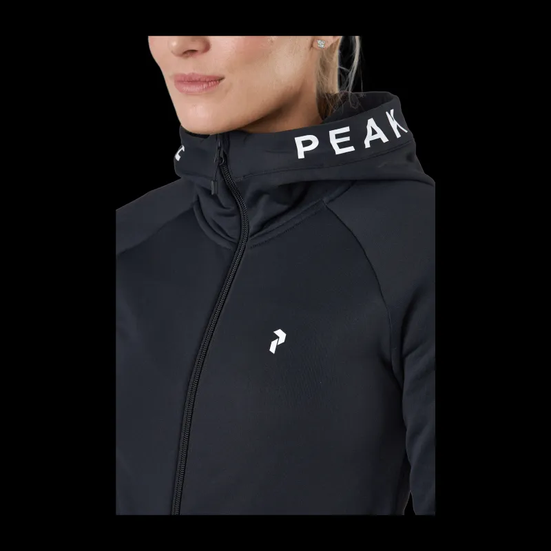 Peak Performance W Rider Zip Hood Black Svart New