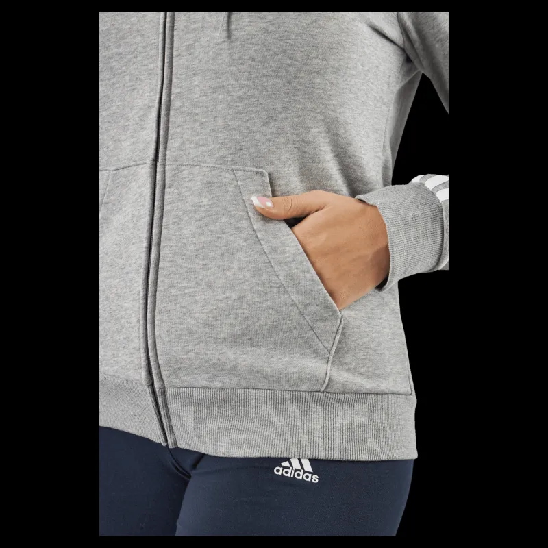adidas W 3s Ft Fz Hd Mgreyh/white Grå Discount