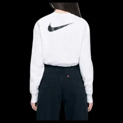 Nike W Sportswear Swoosh Crew White Vit Clearance