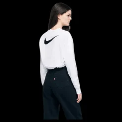Nike W Sportswear Swoosh Crew White Vit Clearance