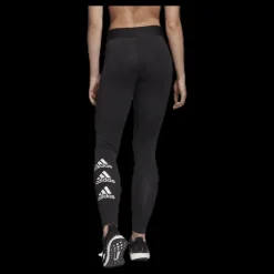 adidas W Stacked Logo Cotton Tights Black / White Svart Discount