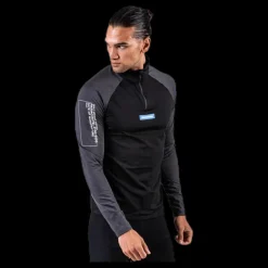 New Newline Warm Zip Shirt Black/Grey Svart och Grå