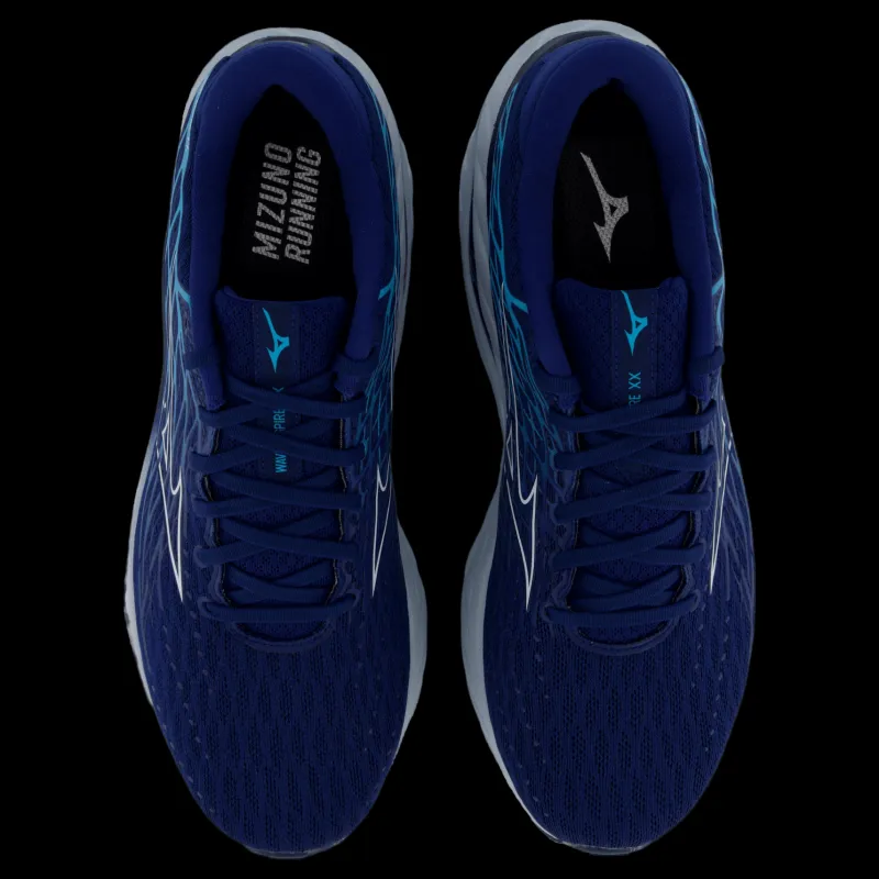 Clearance Mizuno Wave Inspire 20 Estate Blue/white/river Blue Blå