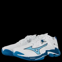 Discount Mizuno Wave Lightning Z8(u) White/moroccan Blue/silver Blå och Vit