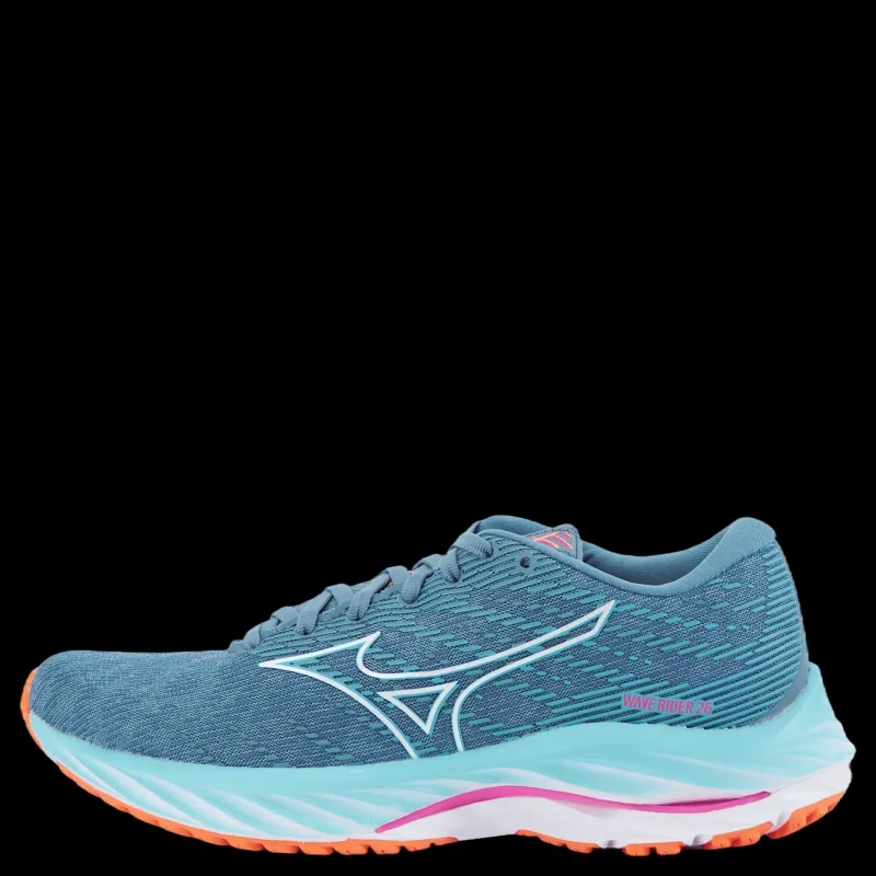 Online Mizuno Wave Rider 26 Antigua Sand/white/light Orang Blå
