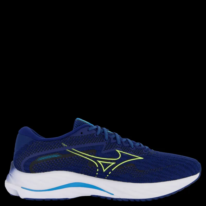 Outlet Mizuno Wave Rider 27 Navy Peony/sharp Green/swim Ca Blå