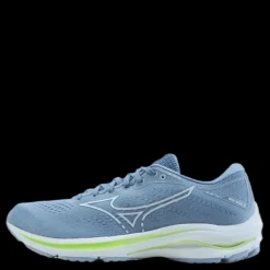 Mizuno Wave Rider 25 W Heather/white/neo Lime Blå New