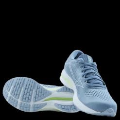 Mizuno Wave Rider 25 W Heather/white/neo Lime Blå New