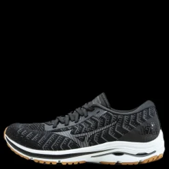 Online Mizuno Wave Rider 24 Waveknit Black Svart
