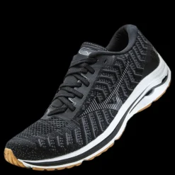 Mizuno Wave Rider 24 Waveknit Black Svart Best