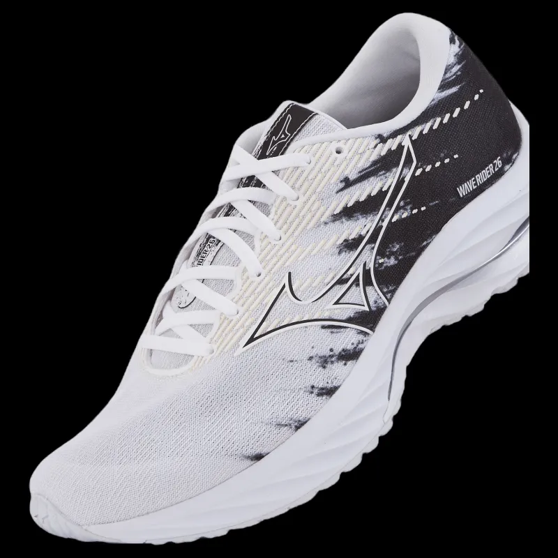 Mizuno Wave Rider 26 White/white/black Vit och Svart Clearance