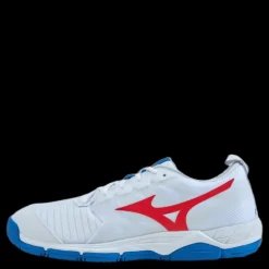 Mizuno Wave Supersonic 2 White / Ignition Red / French Vit Clearance