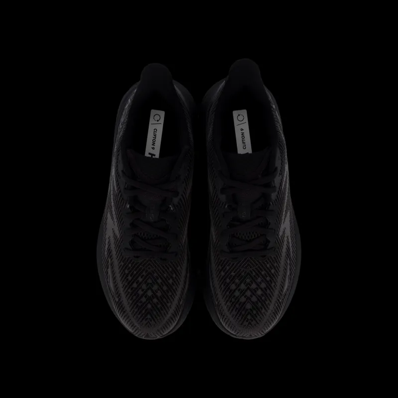Clearance Hoka W clifton 9 Black / black Svart