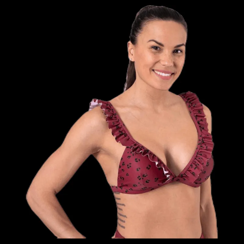 Online Waikani Beachwear Wikolia Frill Top Patterned/Red Mönstrad och Röd