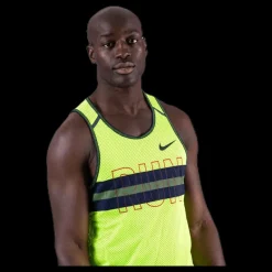 Nike Wil Run Tank Mesh Green Gul Sale