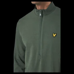 Lyle & Scott Windshield 1/2 Zip Midlayer X65 Cactus Green Grön