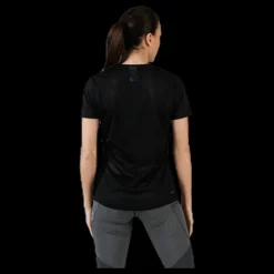 adidas Women D2M Logo T-Shirt Black / Grey Six Svart Clearance