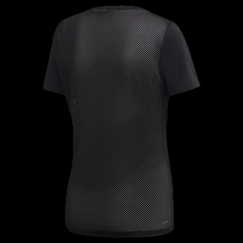 adidas Women D2M Logo T-Shirt Black / Grey Six Svart Clearance
