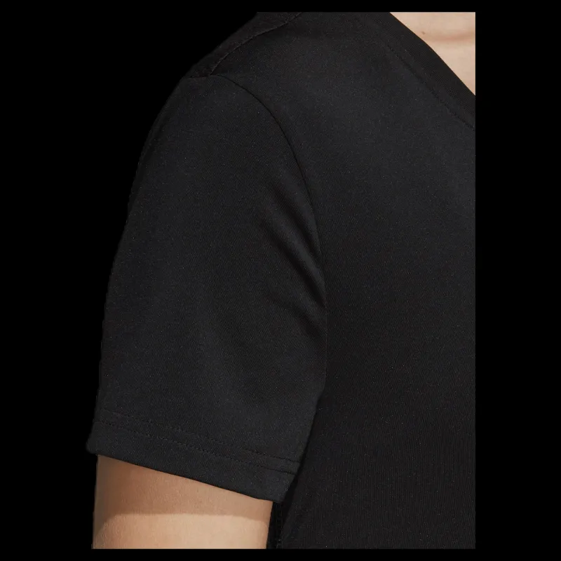 adidas Women D2M Logo T-Shirt Black / Grey Six Svart Clearance