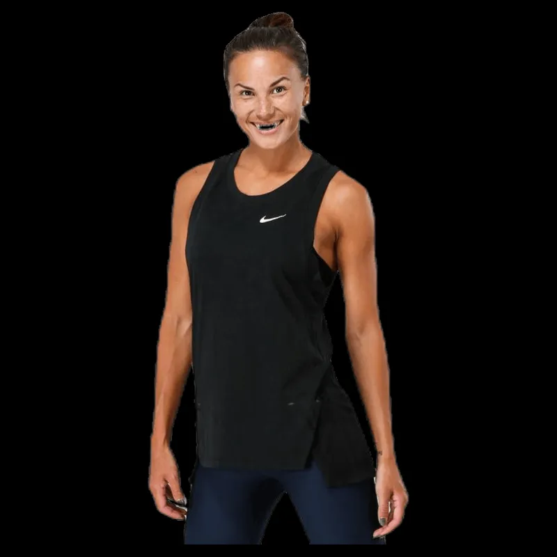 Nike Women Elite Tank Black/White Svart Clearance