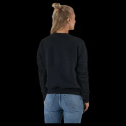 Hot adidas Womens Badge Of Sport Crew Sweatshirt Black Svart