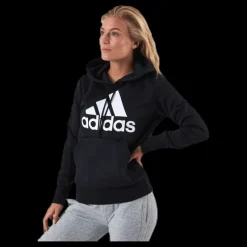 Outlet adidas Womens Badge Of Sport Overhead Fleece Hoodie Black Svart