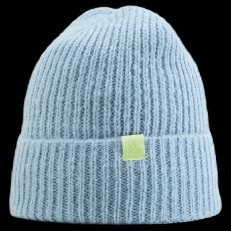 adidas Womens Cuff Beanie Halo Blue / Pulse Yellow / Pulse Yellow Blå Hot