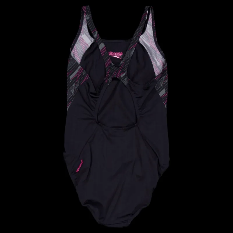 Speedo Womens Hyperboom Splice Muscle Black/pink Svart och Rosa Outlet
