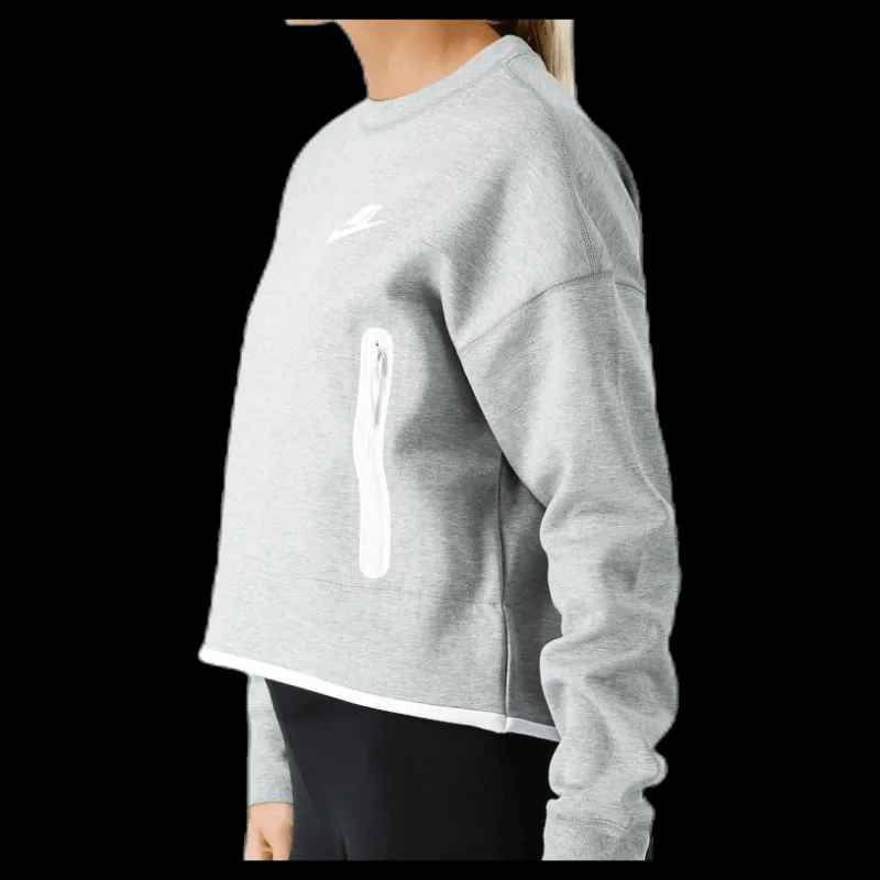 Nike Women's Tech Fleece Crew Dk Grå