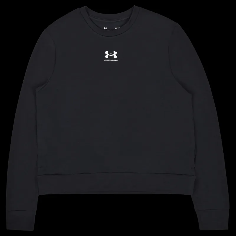 Best Under Armour Women's UA Rival Terry Crew Svart