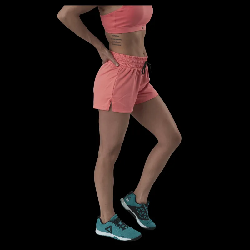Outlet Reebok Wor Knit Poly Short Pink Rosa