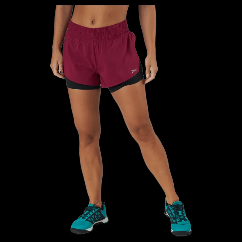 Reebok Wor Run 2 In 1 Short Punber Röd Best