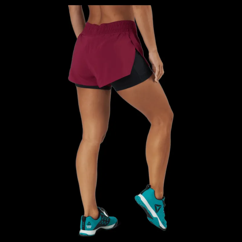 Reebok Wor Run 2 In 1 Short Punber Röd Best