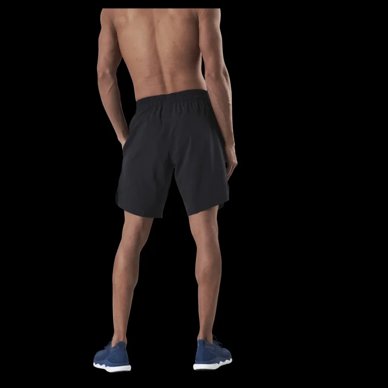 Sale Reebok Wor Woven Graphic Short Black Svart