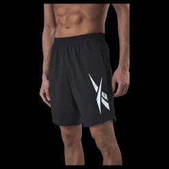 Sale Reebok Wor Woven Graphic Short Black Svart
