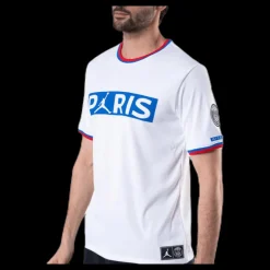 Jordan X Psg Wordmark Tee White/Hyper Cobalt Vit Discount
