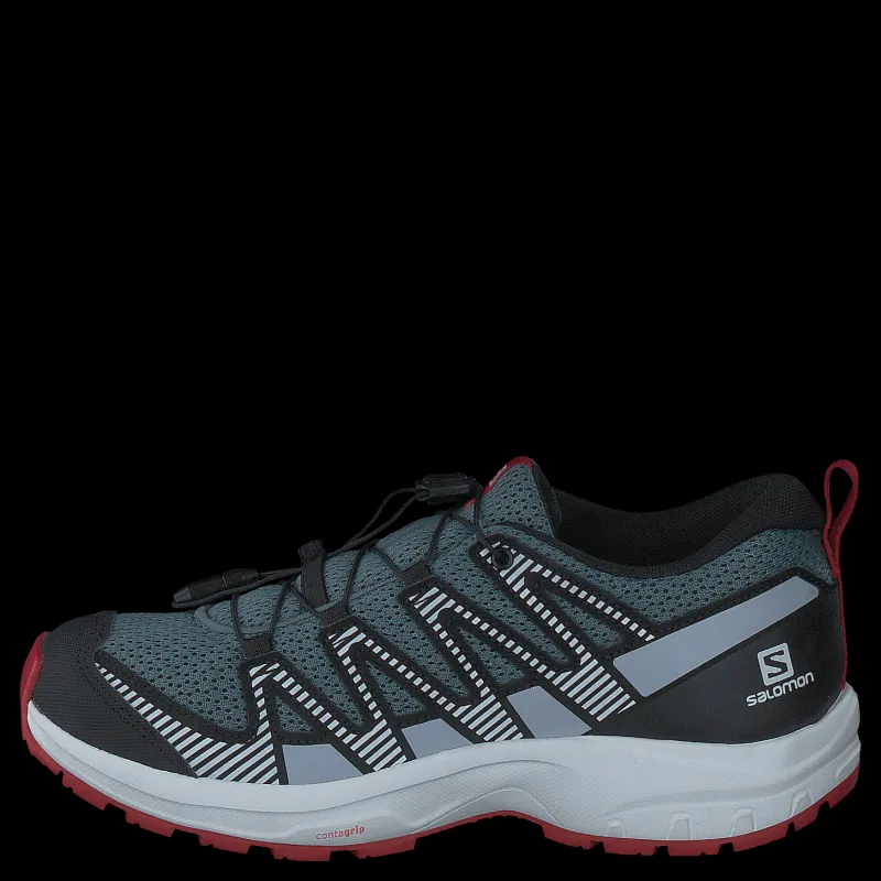 Salomon Xa Pro V8 J Stormy Weather/zen Blue/goji B Grå Hot