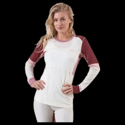 Sale Kari Traa Yndling Long Sleeve Shirt White/Red Vit och Röd